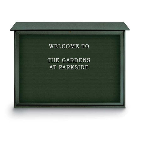 United Visual Products Indoor Enclosed Combo Board, 42"x32", Satin Frame/Black Porc & Burgundy UVCB4232-BLKPORC-DBURGU